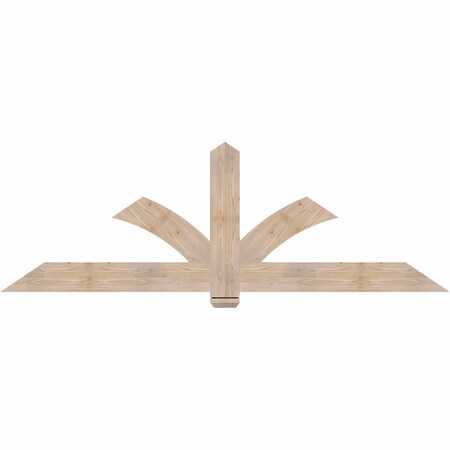 Ekena Millwork Redmond Smooth Timber Gable Bracket, Douglas Fir, 84"W x 28"H x 1 1/2"D x 5 1/2"F, 8/12 Pitch GBW084X28X0206RED00SDF